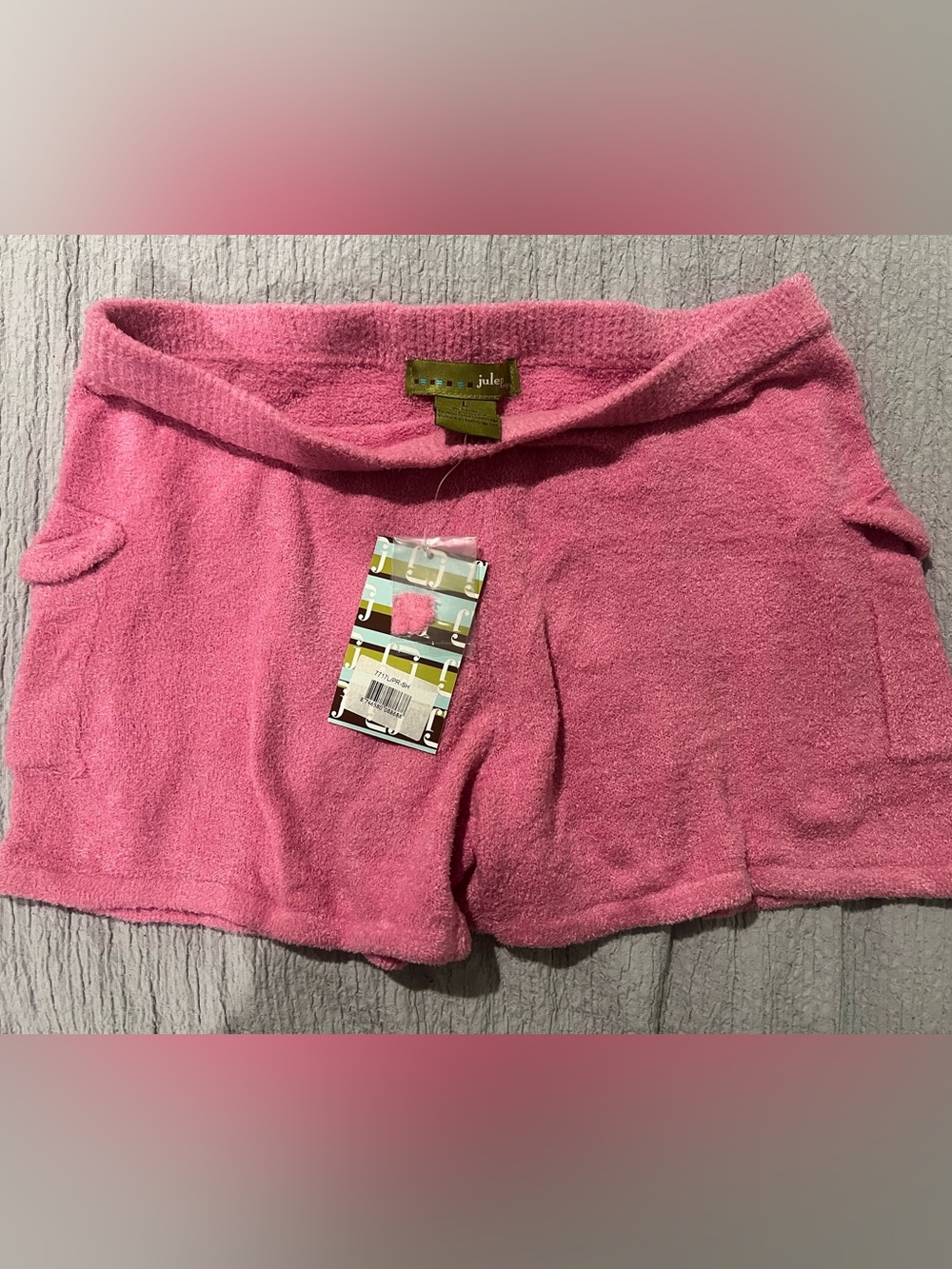 Julep Hot Pink Terry Cloth Lounge Shorts